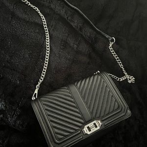 Chevron Quilted Love Crossbody